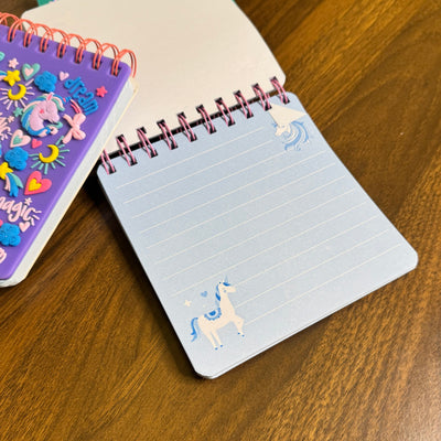 Holographic silicone unicorn notepads