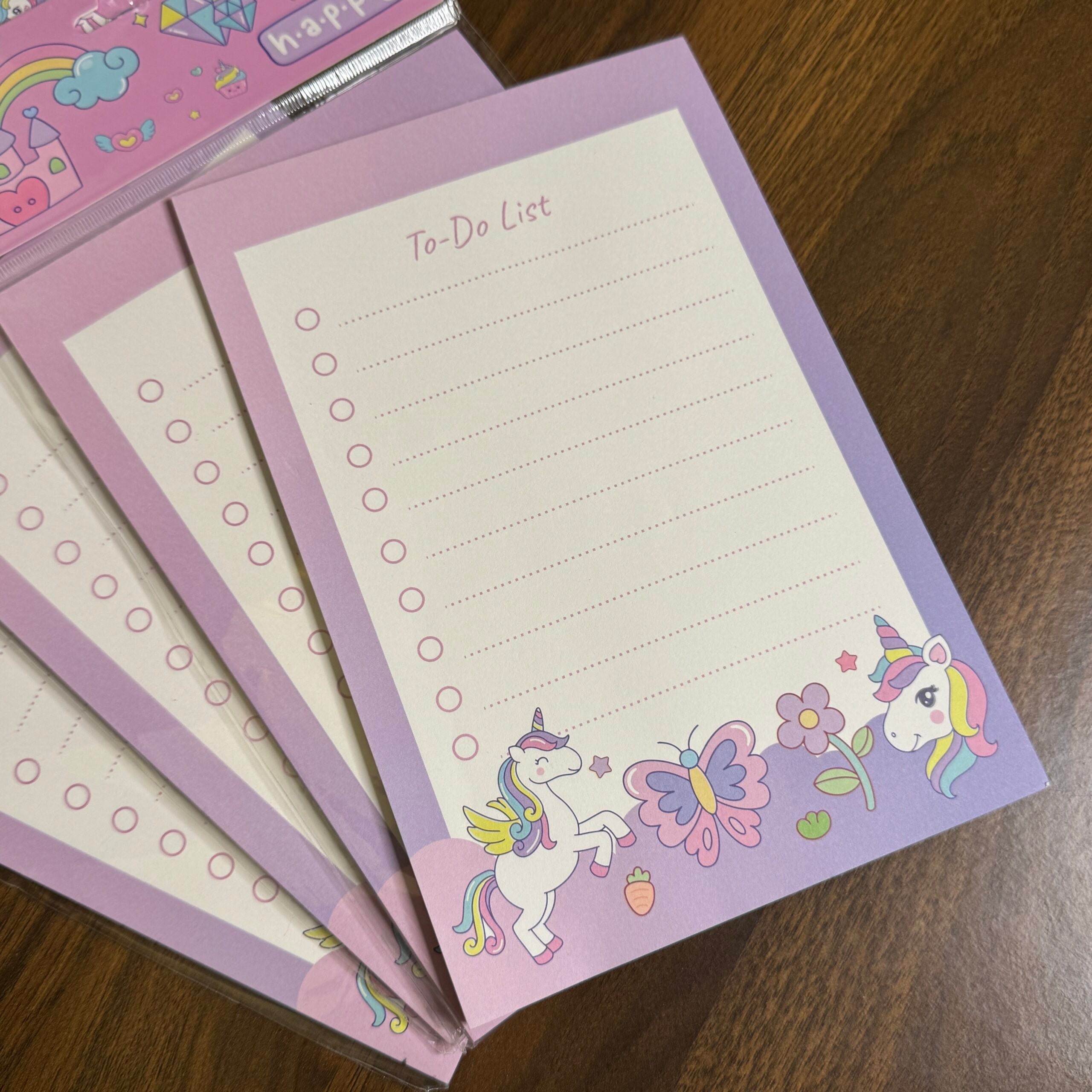 Unicorn to to list notepad 30 sheets