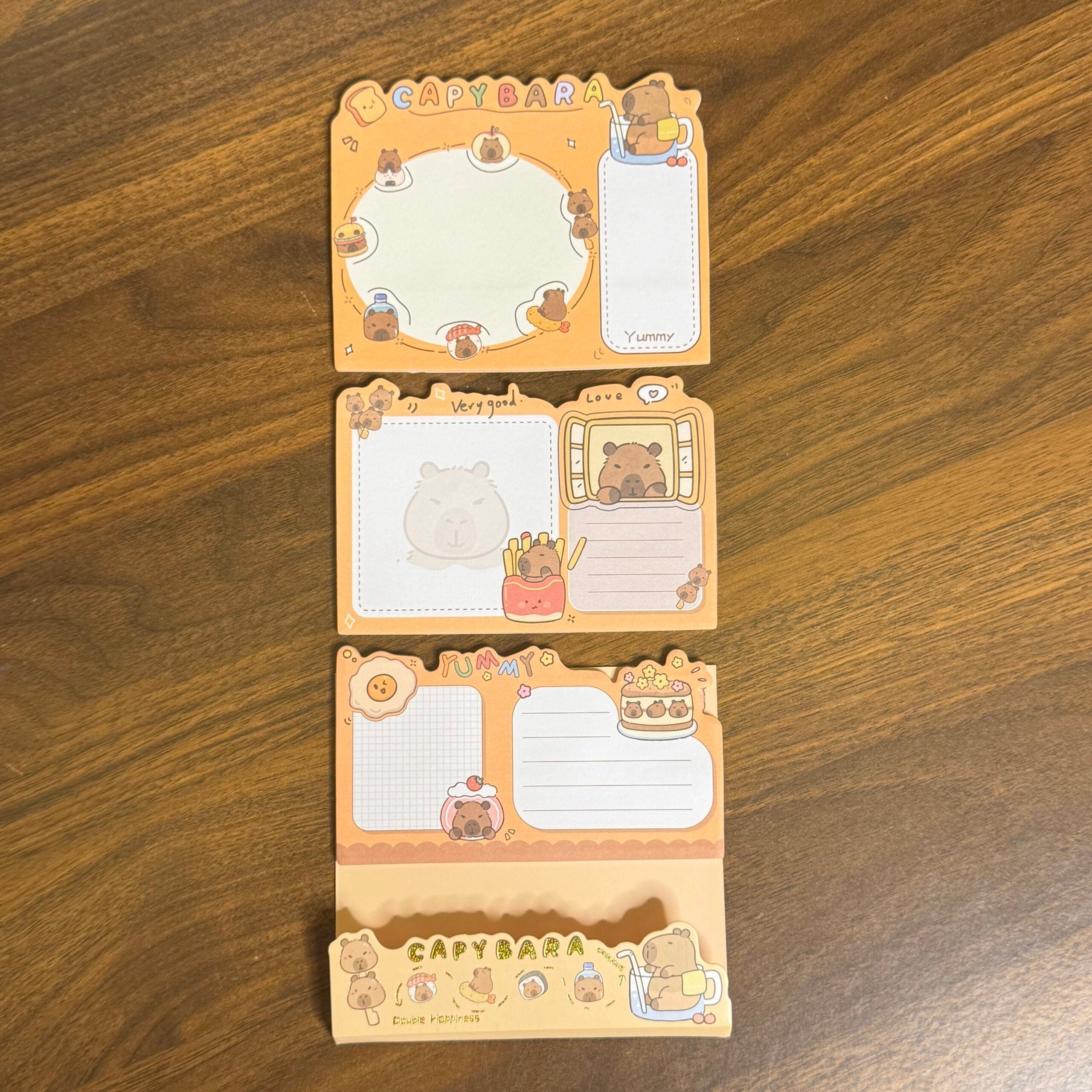 Capybara 3 layer sticky notes random