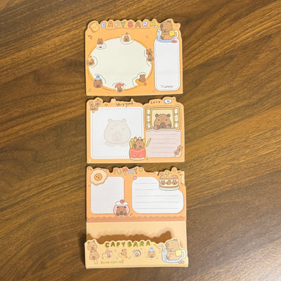 Capybara 3 layer sticky notes random