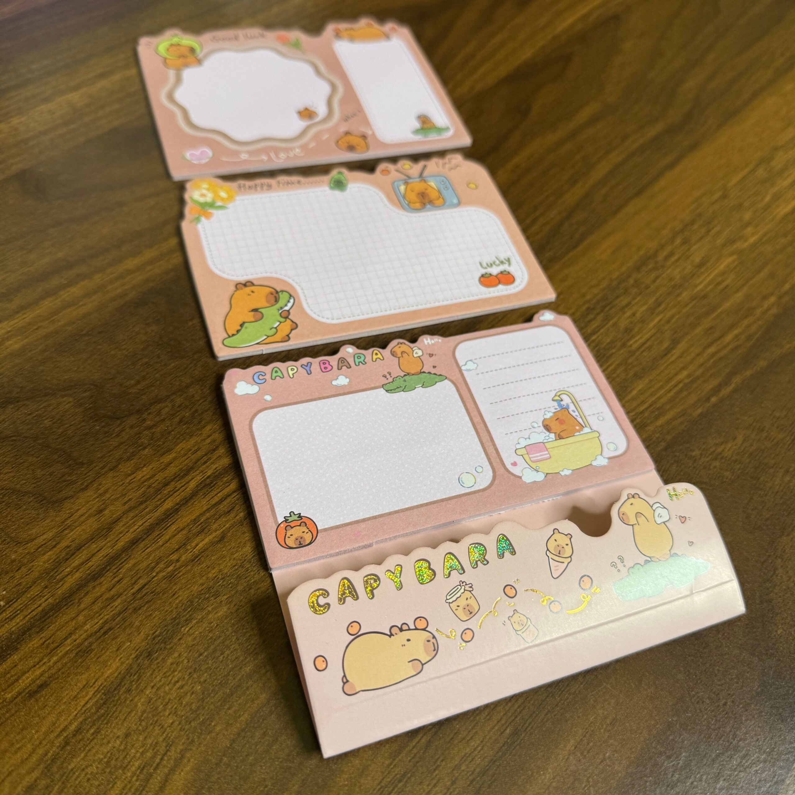 Capybara 3 layer sticky notes random