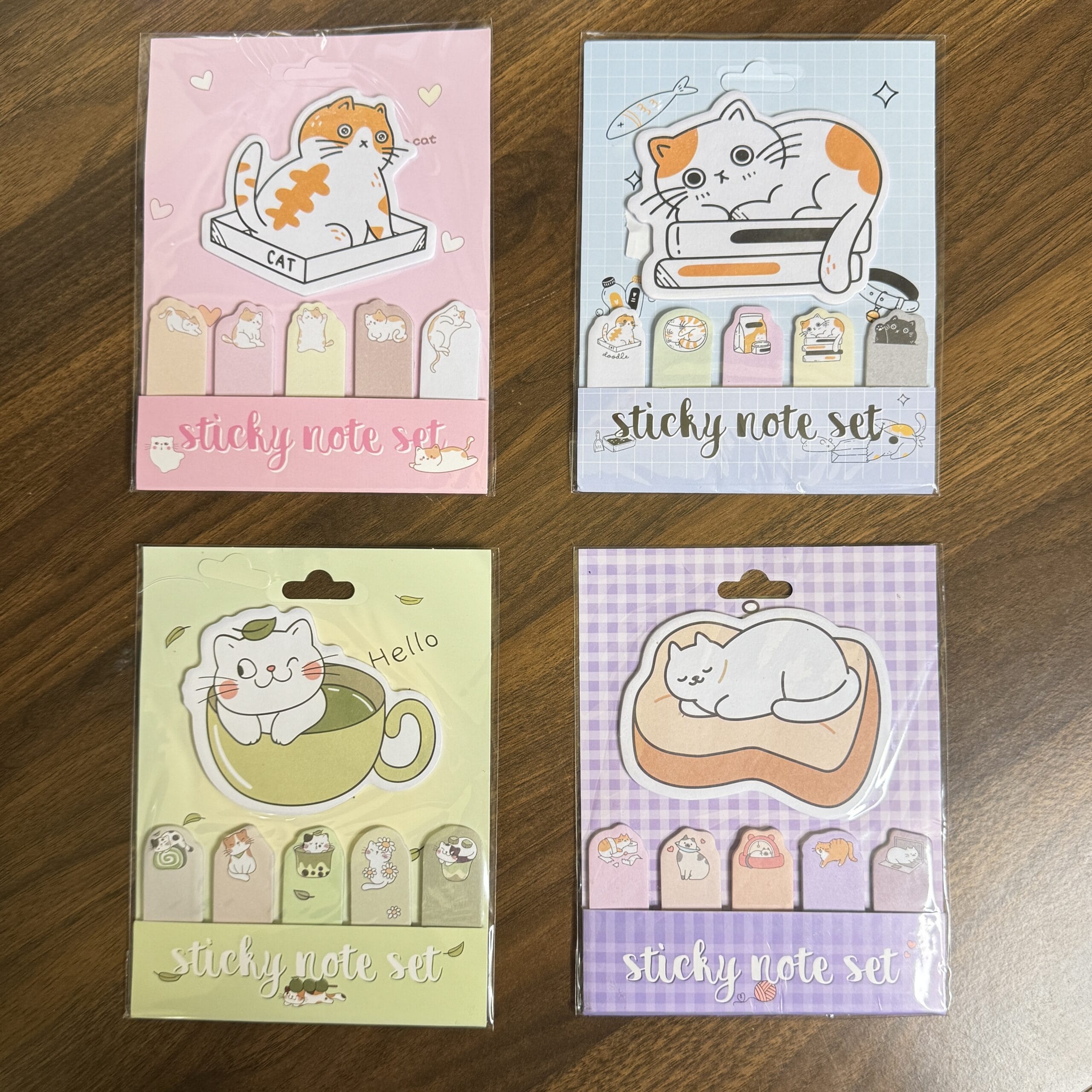 Cute cat sticky notes