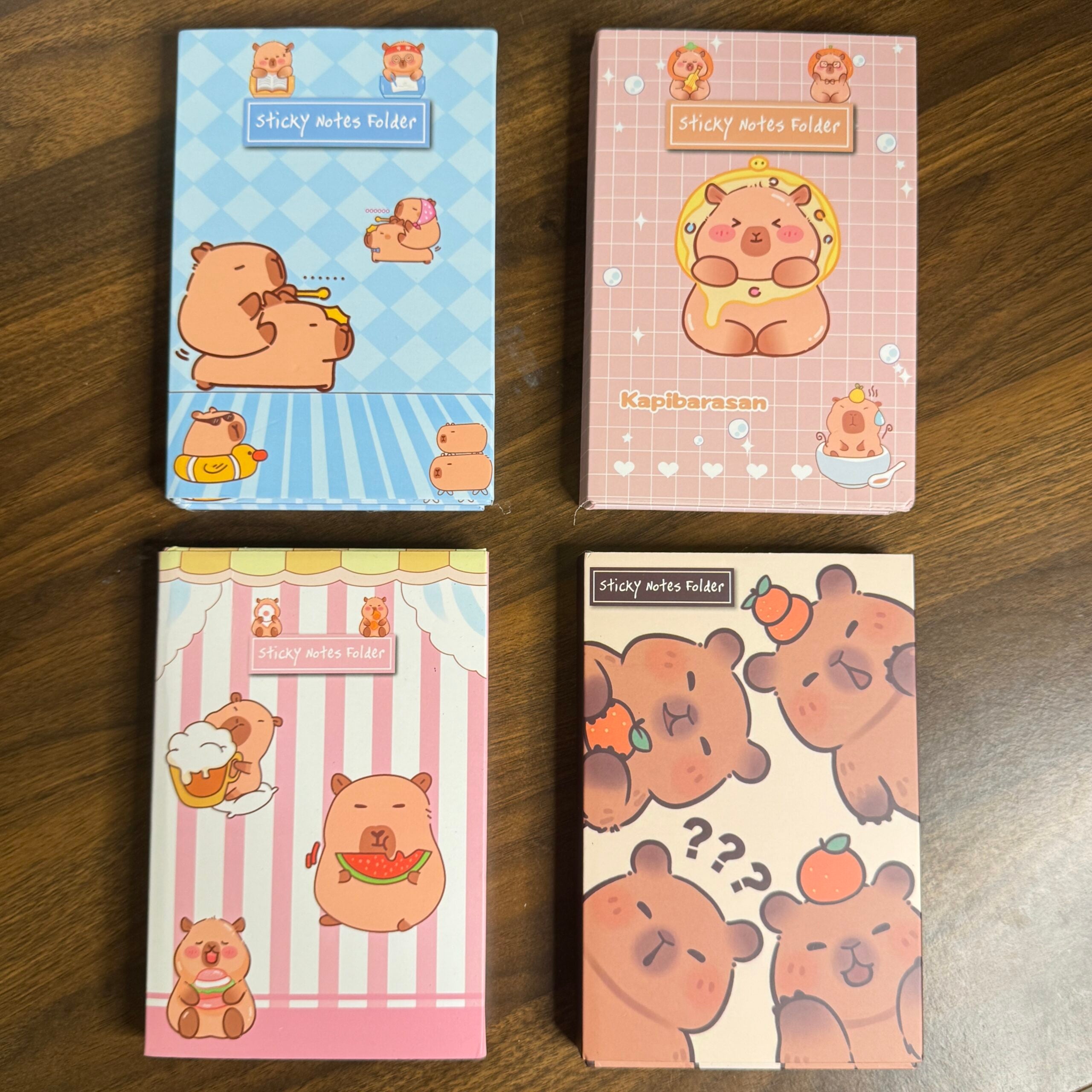 Capybara sticky note book with over 450 sheets