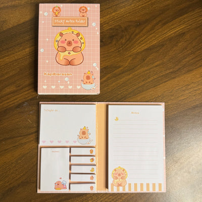 Capybara sticky note book with over 450 sheets