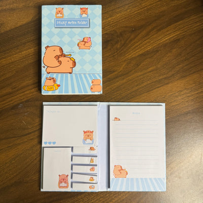 Capybara sticky note book with over 450 sheets