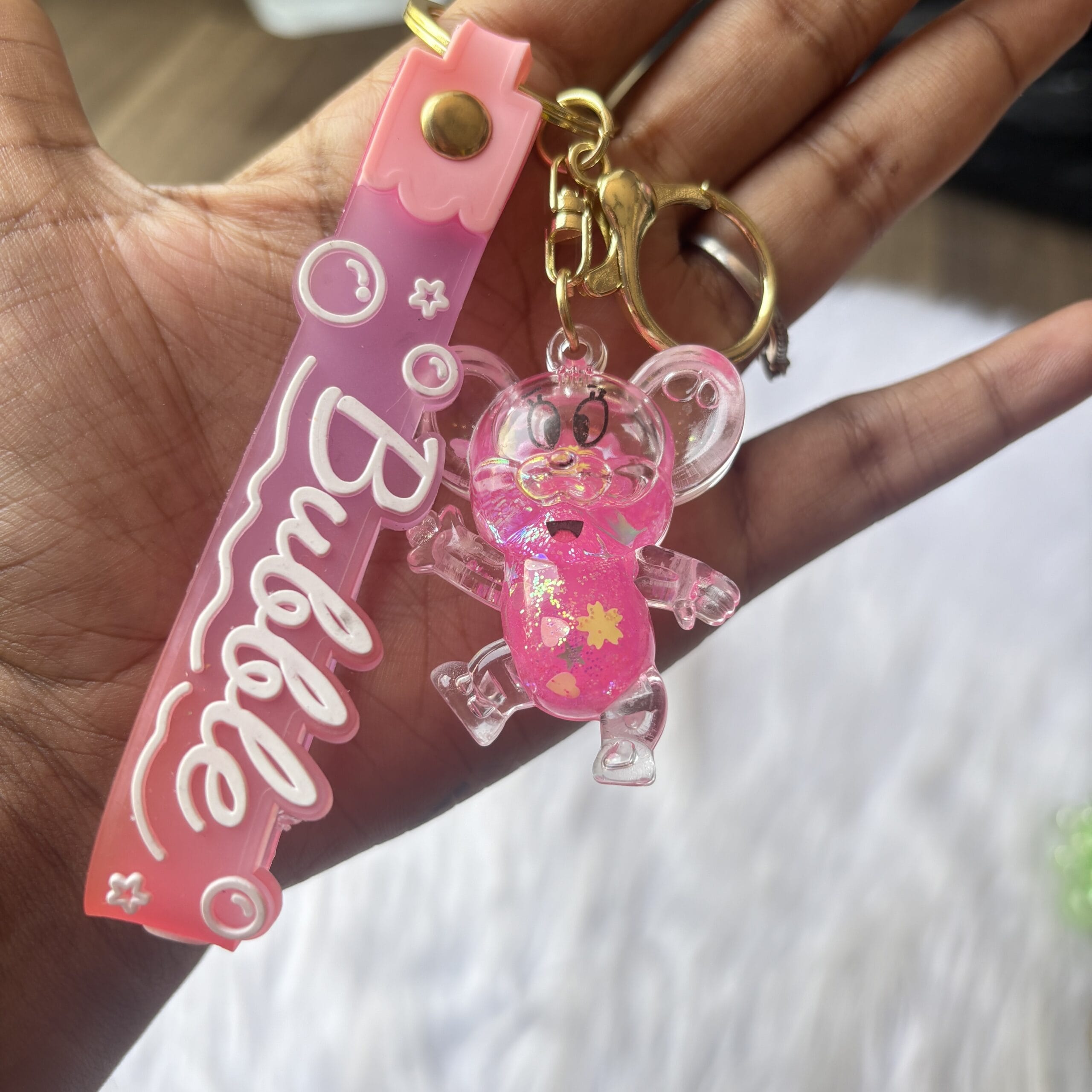 Water Glitter Keychain