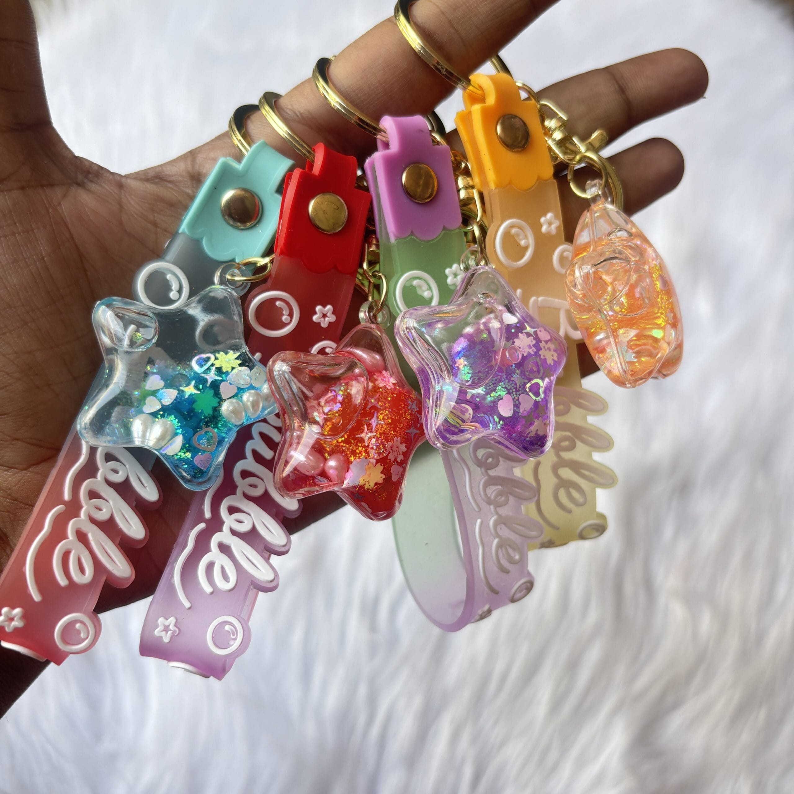 Water Glitter Keychain