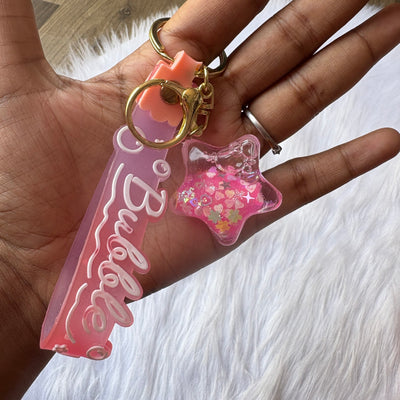 Water Glitter Keychain