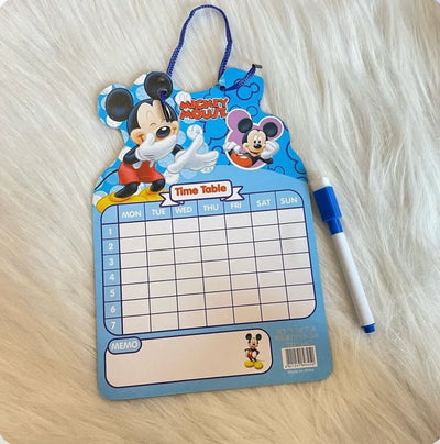 Mini white and time table board with marker