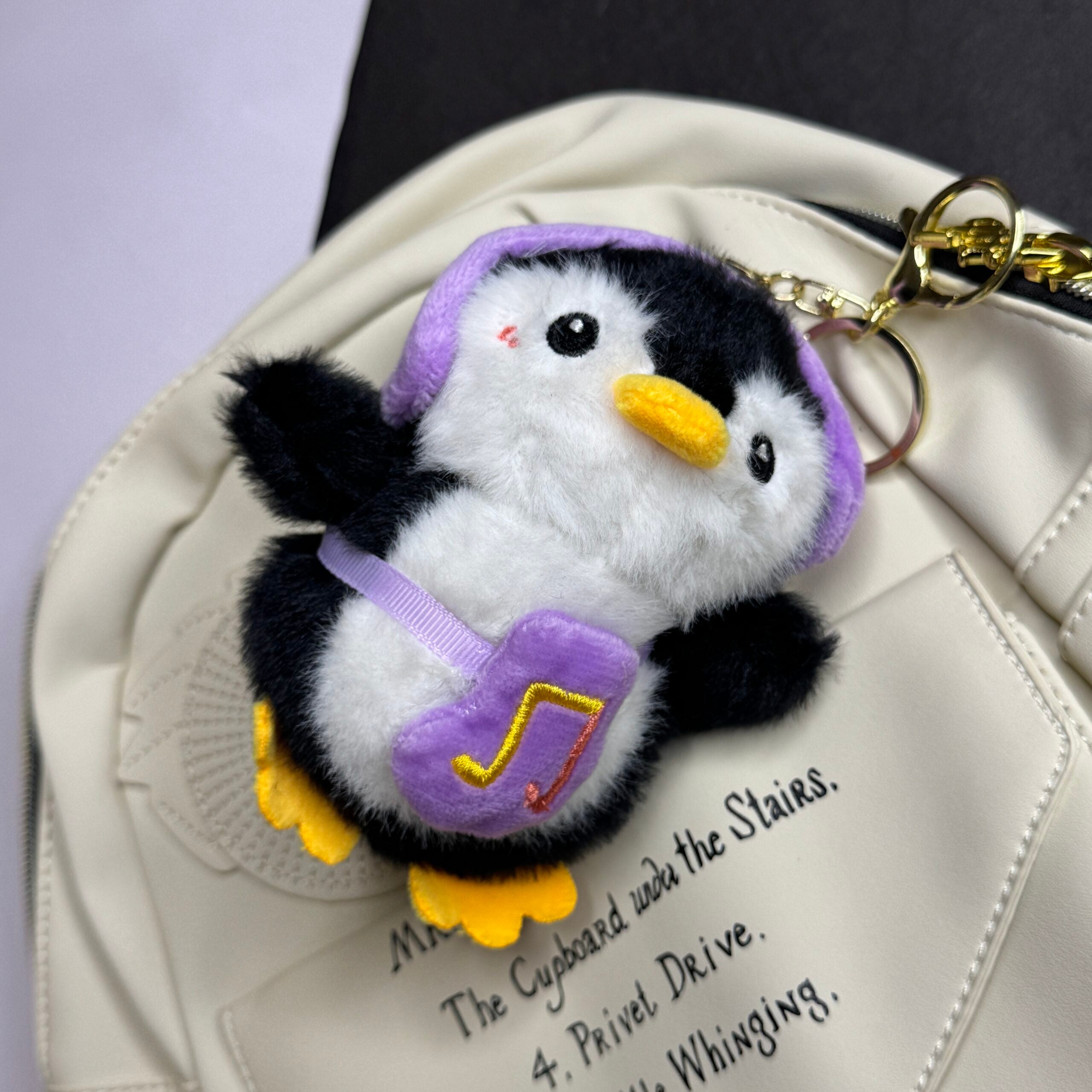 Black Penguin Plushie Bag charm / Keychain