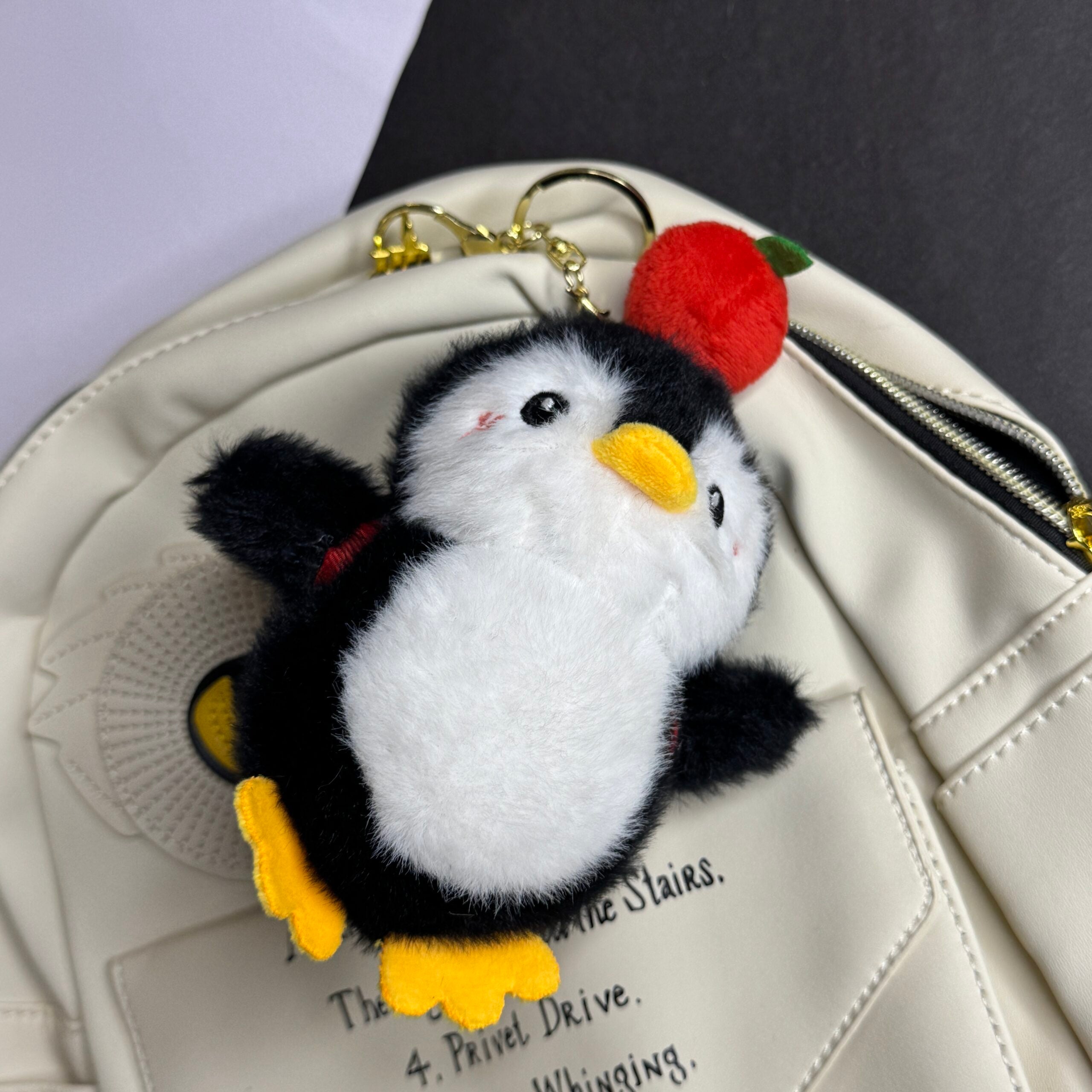 Black Penguin Plushie Bag charm / Keychain