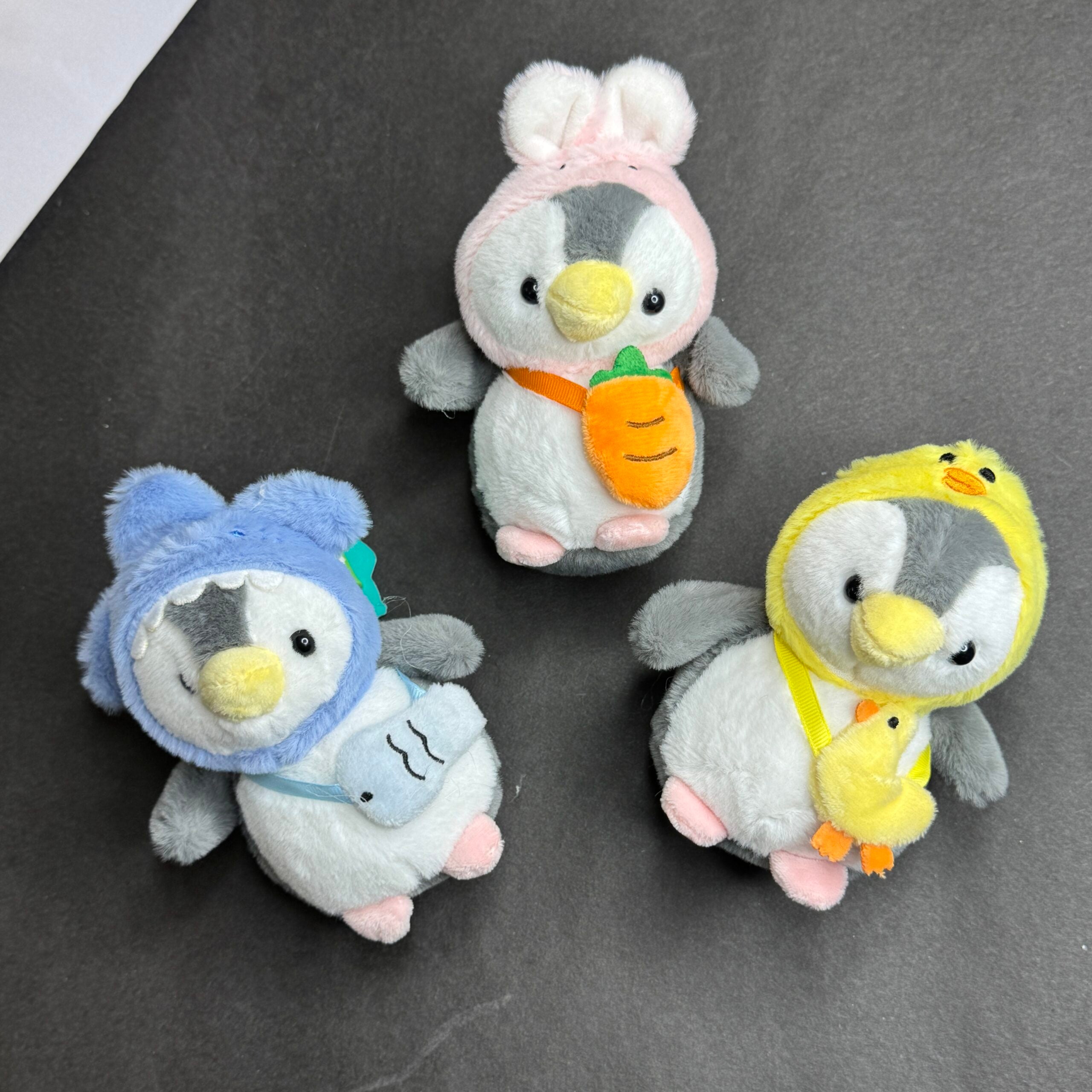 Grey Penguin Plushie Bag charm / Keychain