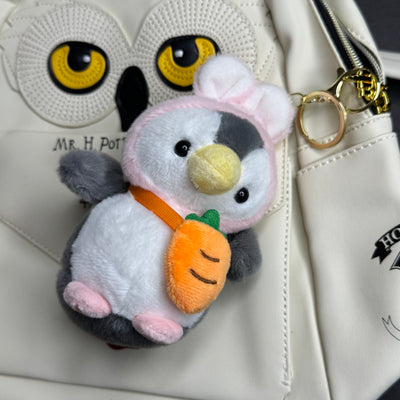 Grey Penguin Plushie Bag charm / Keychain