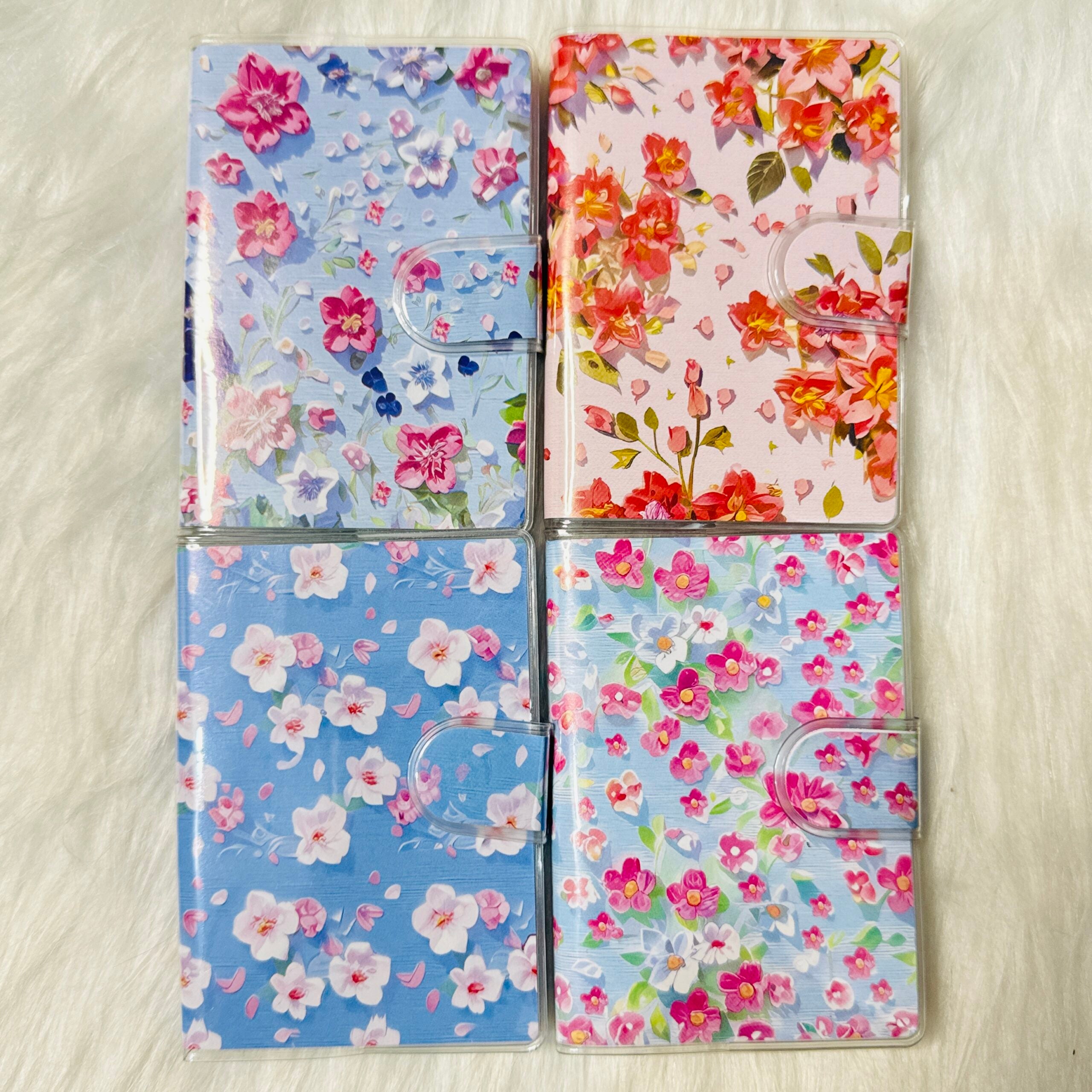 Floral print A7 size diary random