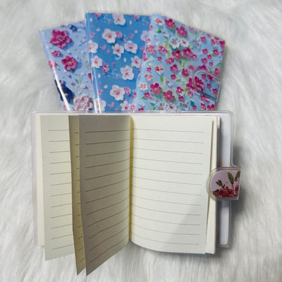 Floral print A7 size diary random