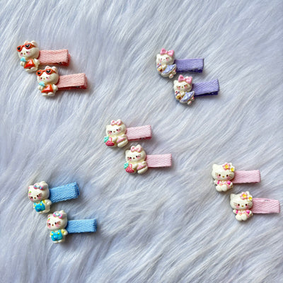 Cute hello kitty alligator clip for kids set of 2 pairs