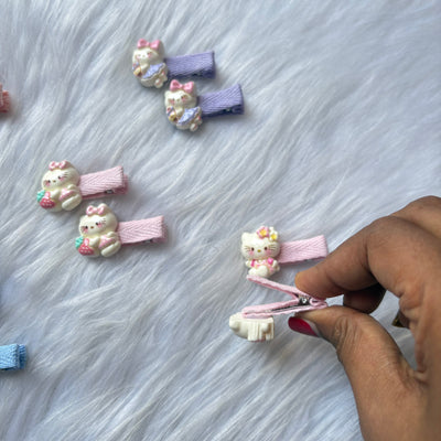 Cute hello kitty alligator clip for kids set of 2 pairs