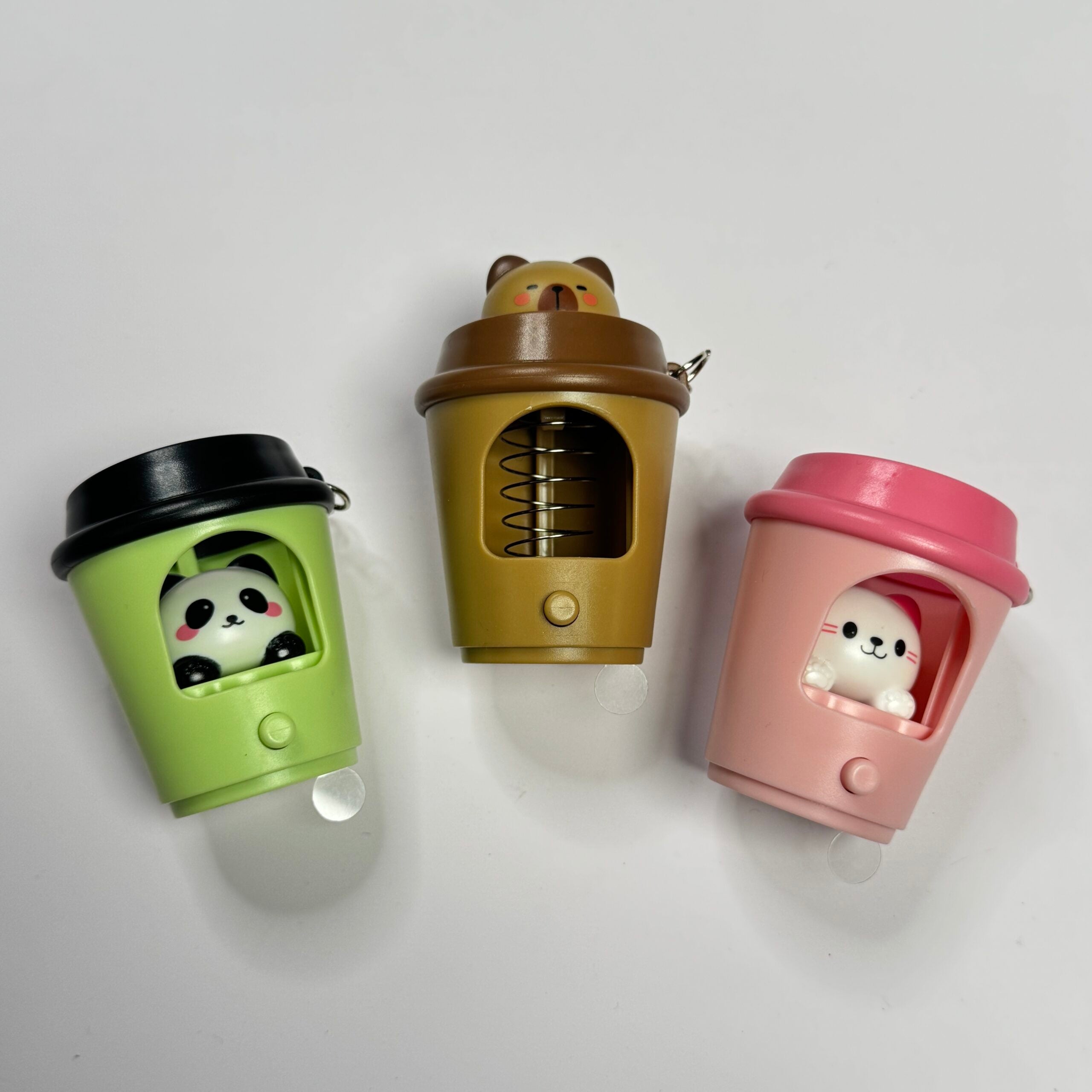 Popping Coffee Cup Light Keychain