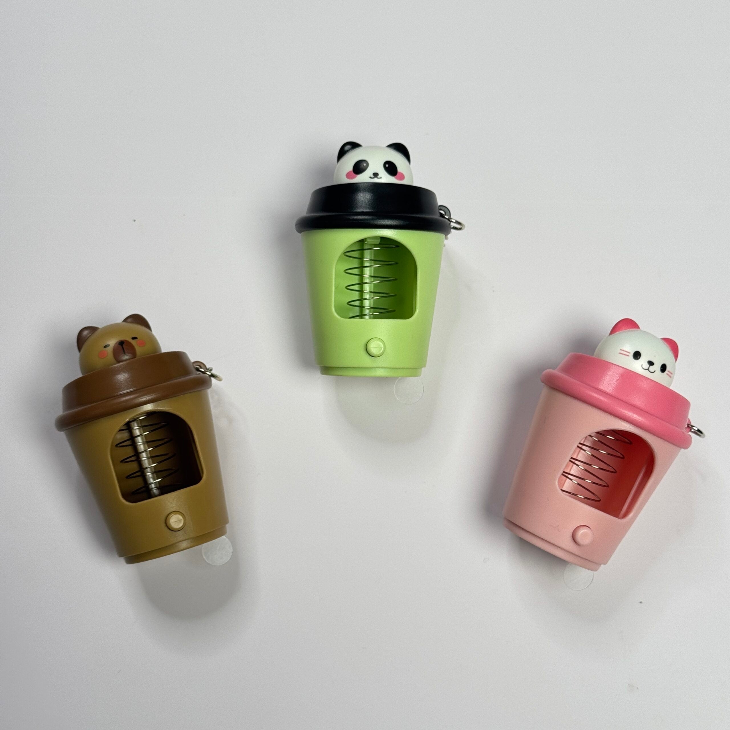 Popping Coffee Cup Light Keychain