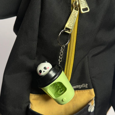 Popping Coffee Cup Light Keychain