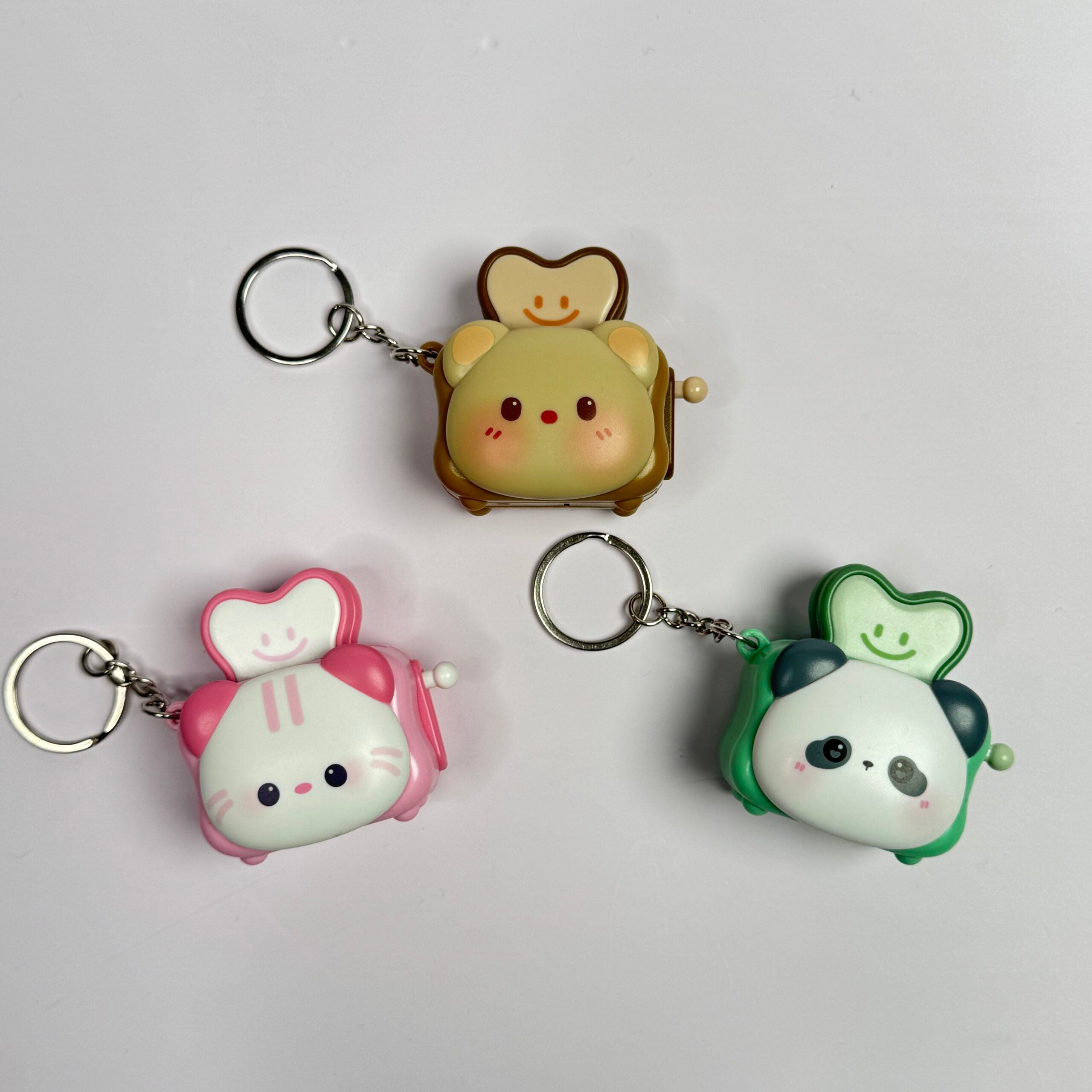 Cute Pop-Up Toaster Keychain