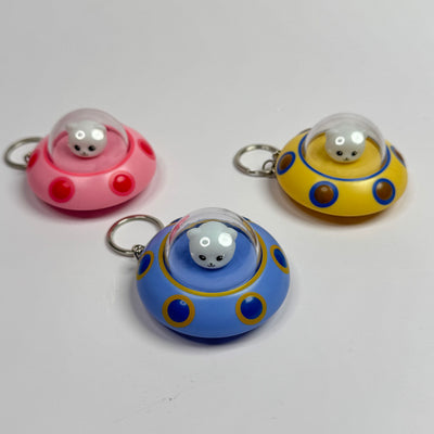 Cat UFO Light Keychain