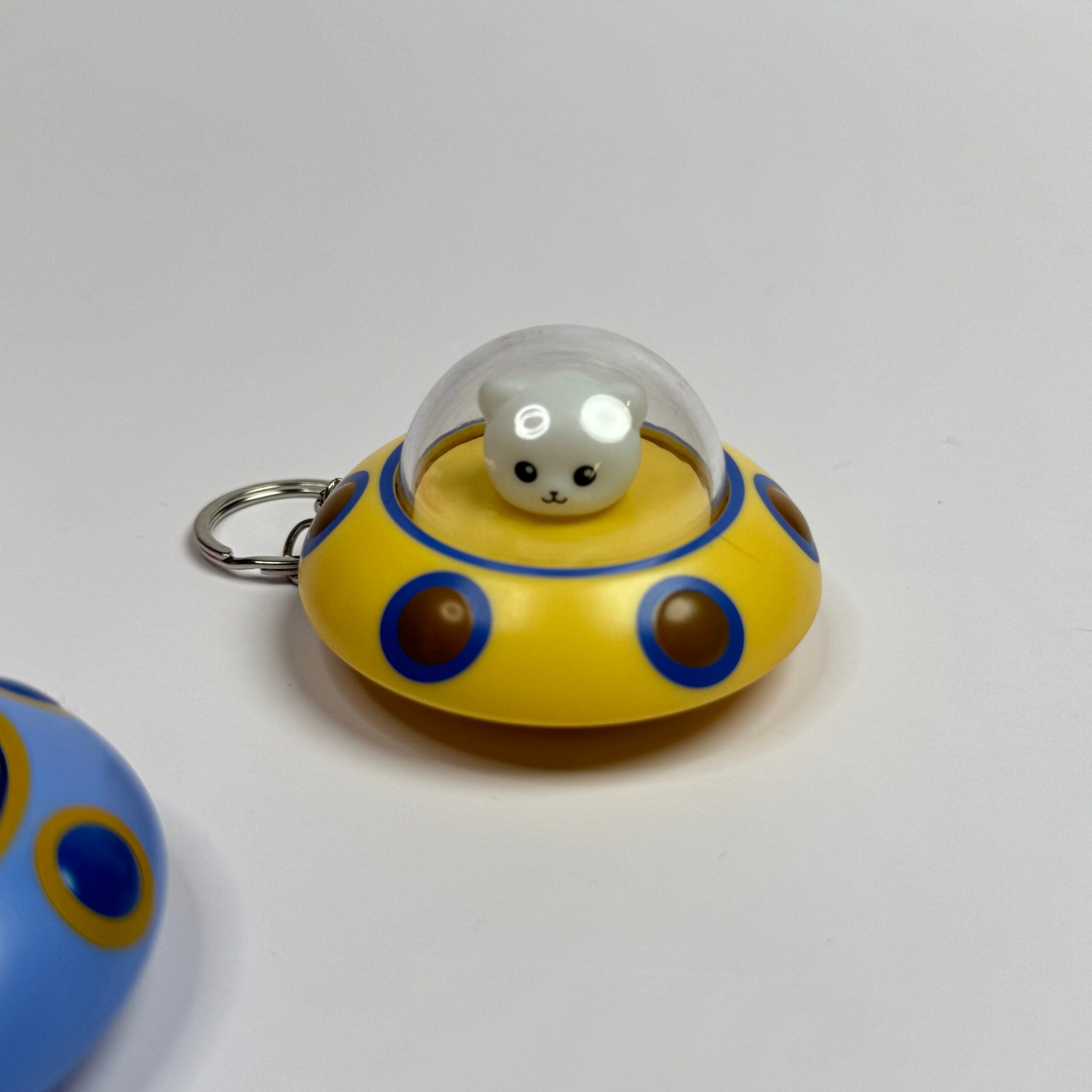 Cat UFO Light Keychain