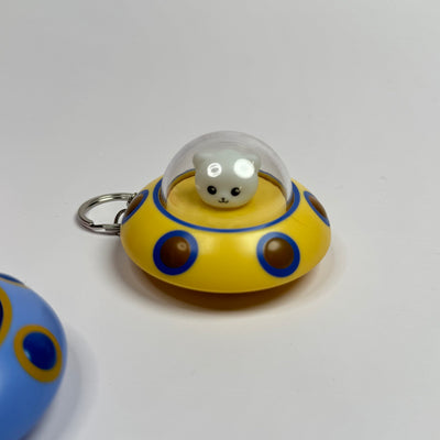Cat UFO Light Keychain