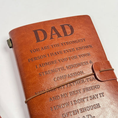 Journal notebook with storage pouch