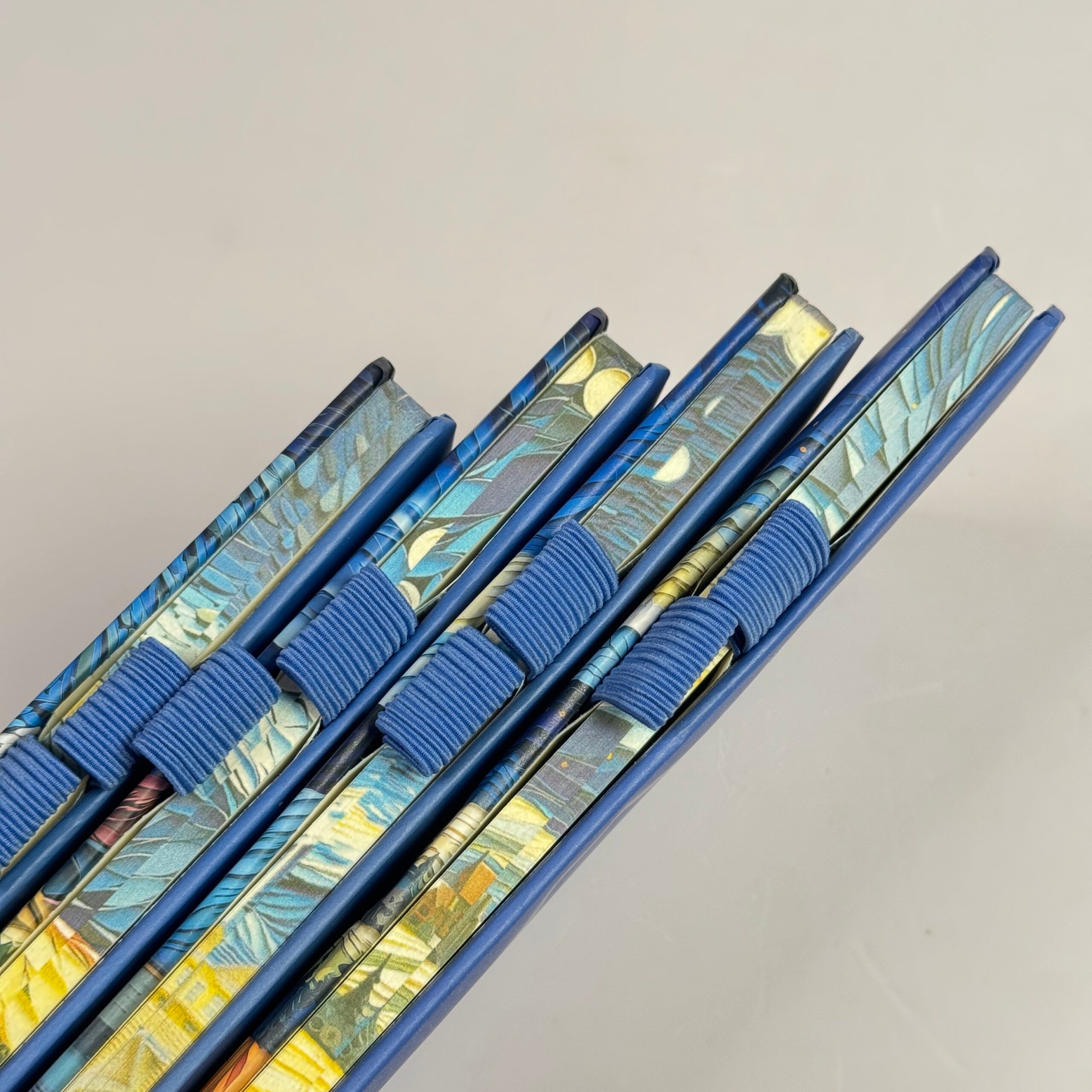 Van Gogh theme hard bound leather finish diaries