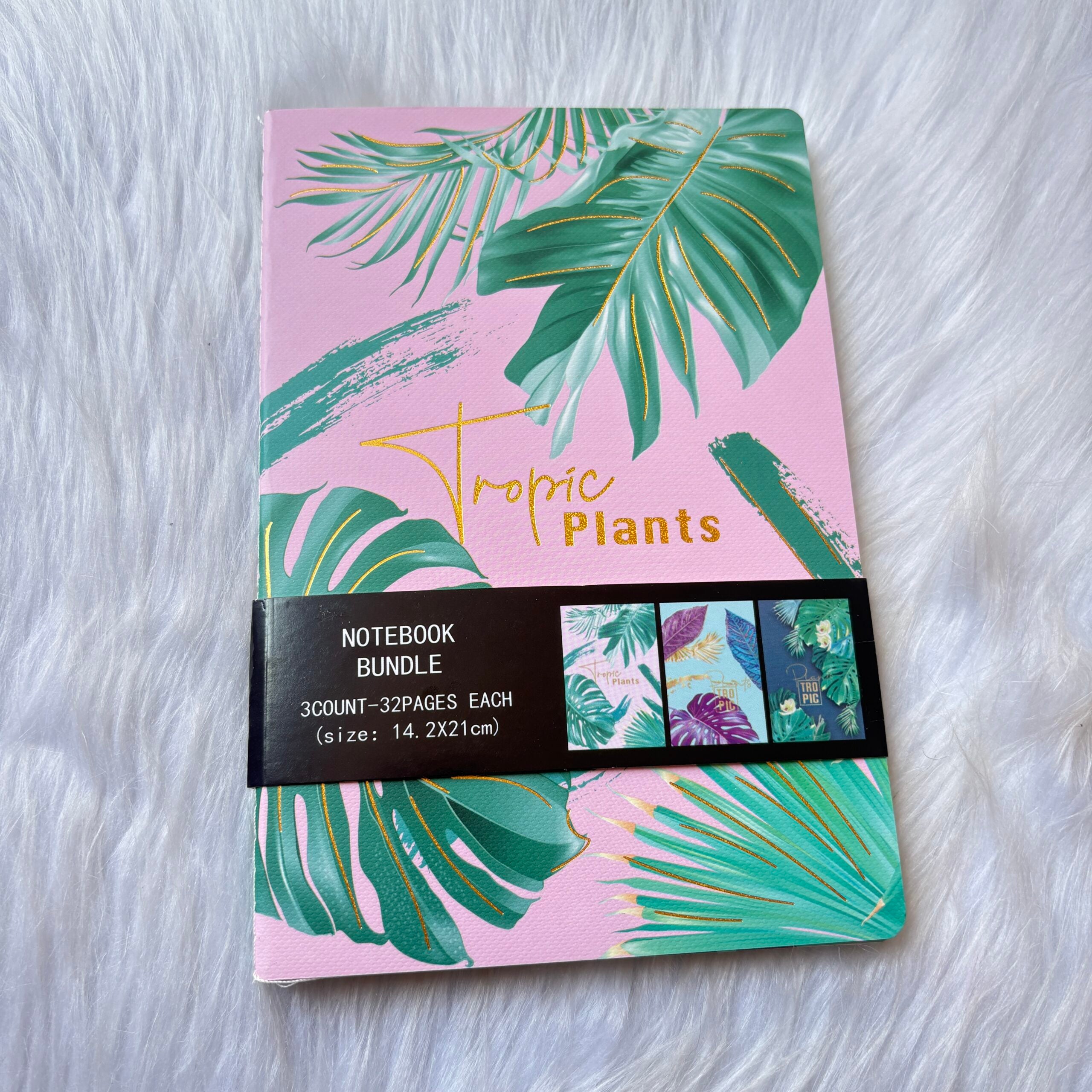 Leaf Print Diary (Set of 3)