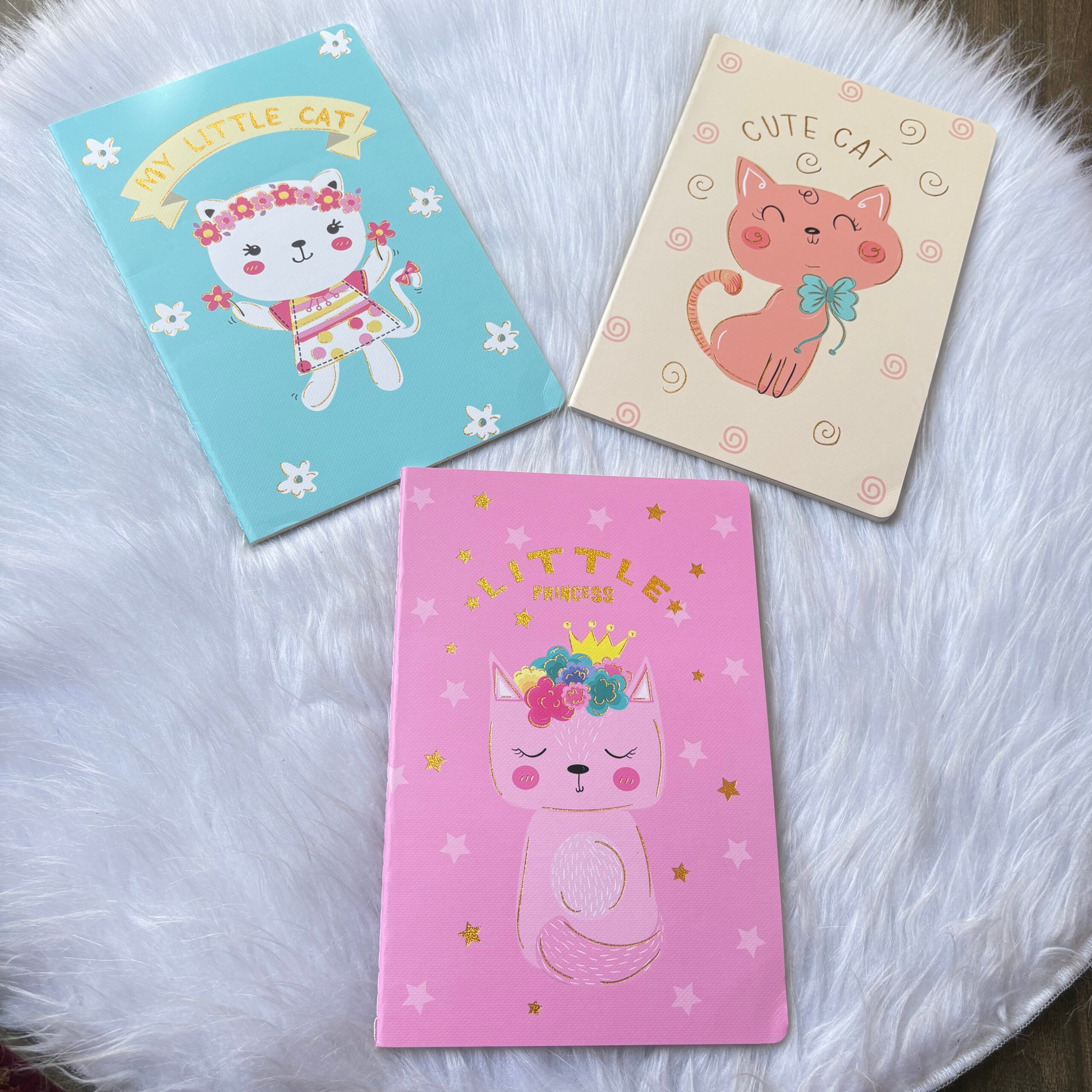 Cat Ruled Diary (Set of 3)