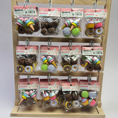 Dessert theme erasers in a pack