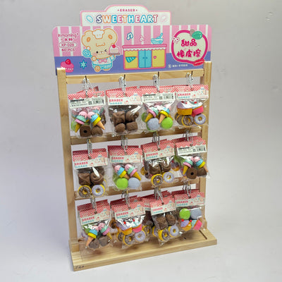 Dessert theme erasers in a pack