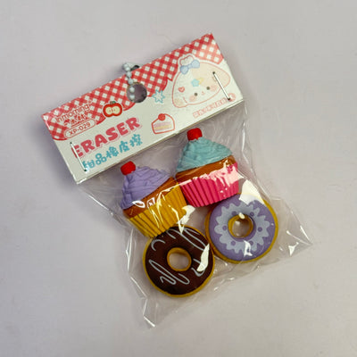 Dessert theme erasers in a pack