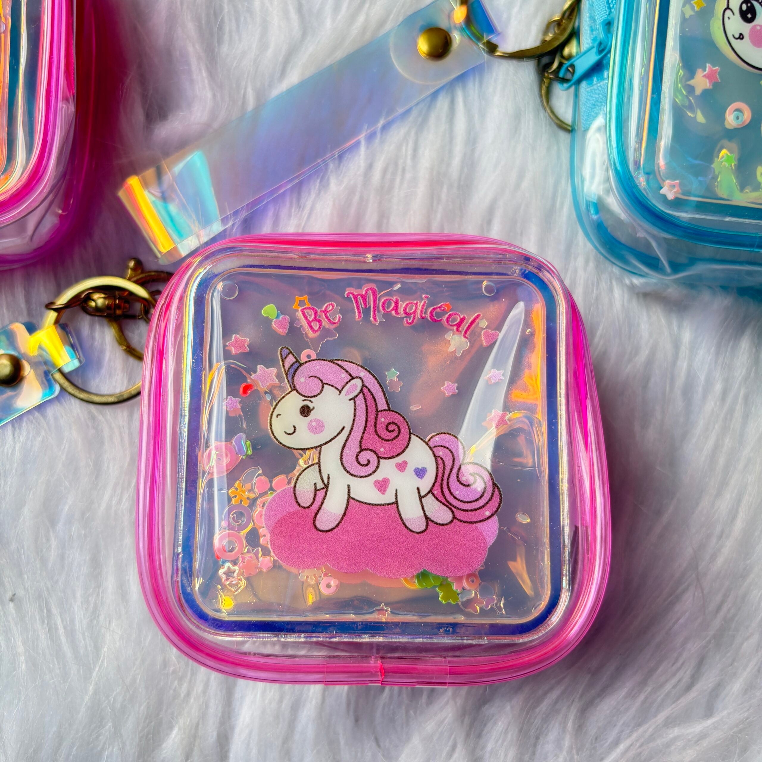 Unicorn Water Glitter Coin Pouch