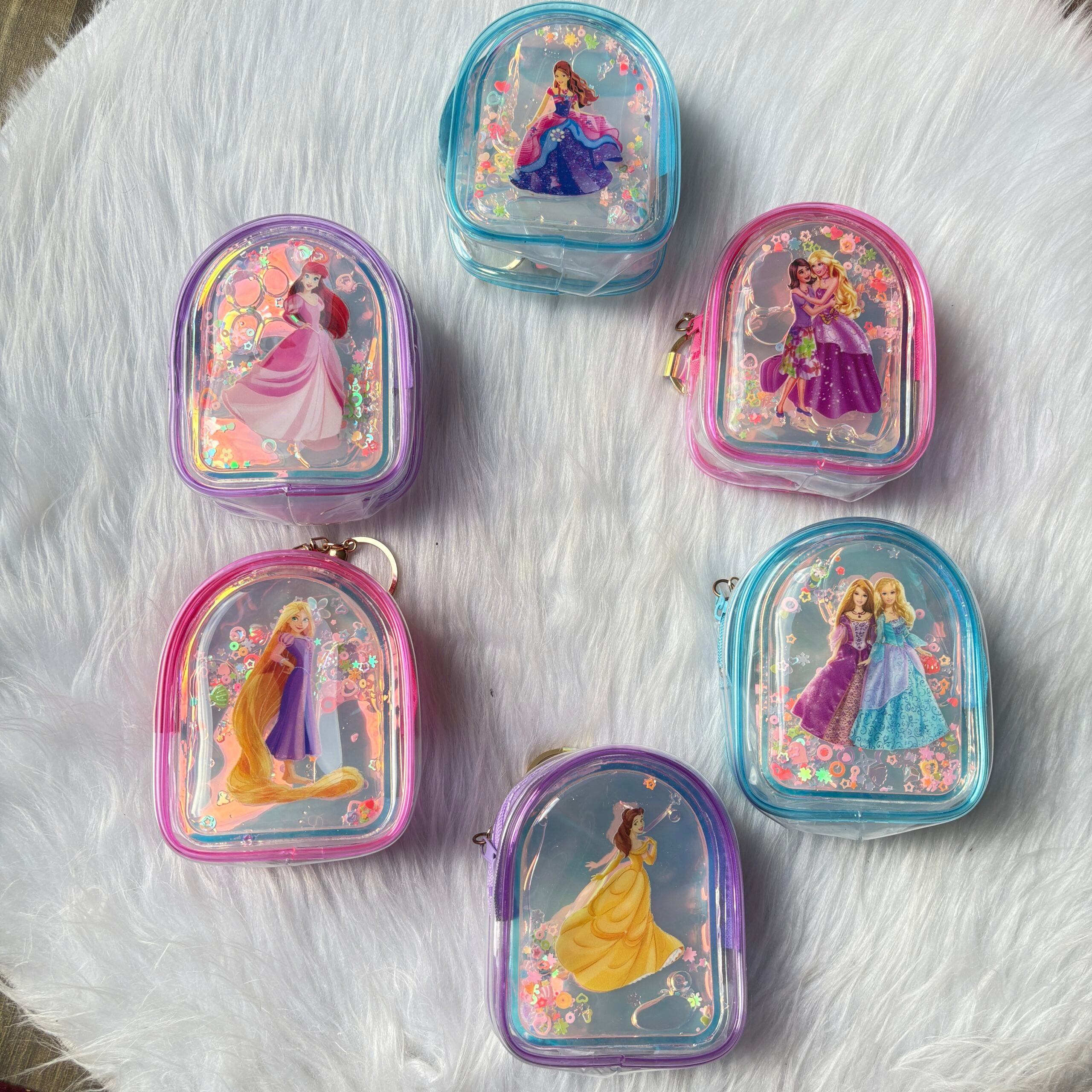Princess Water Glitter Coin Pouch