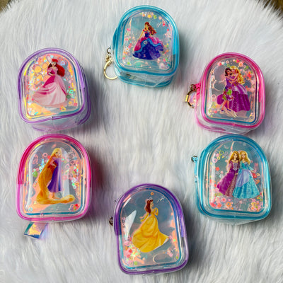 Princess Water Glitter Coin Pouch