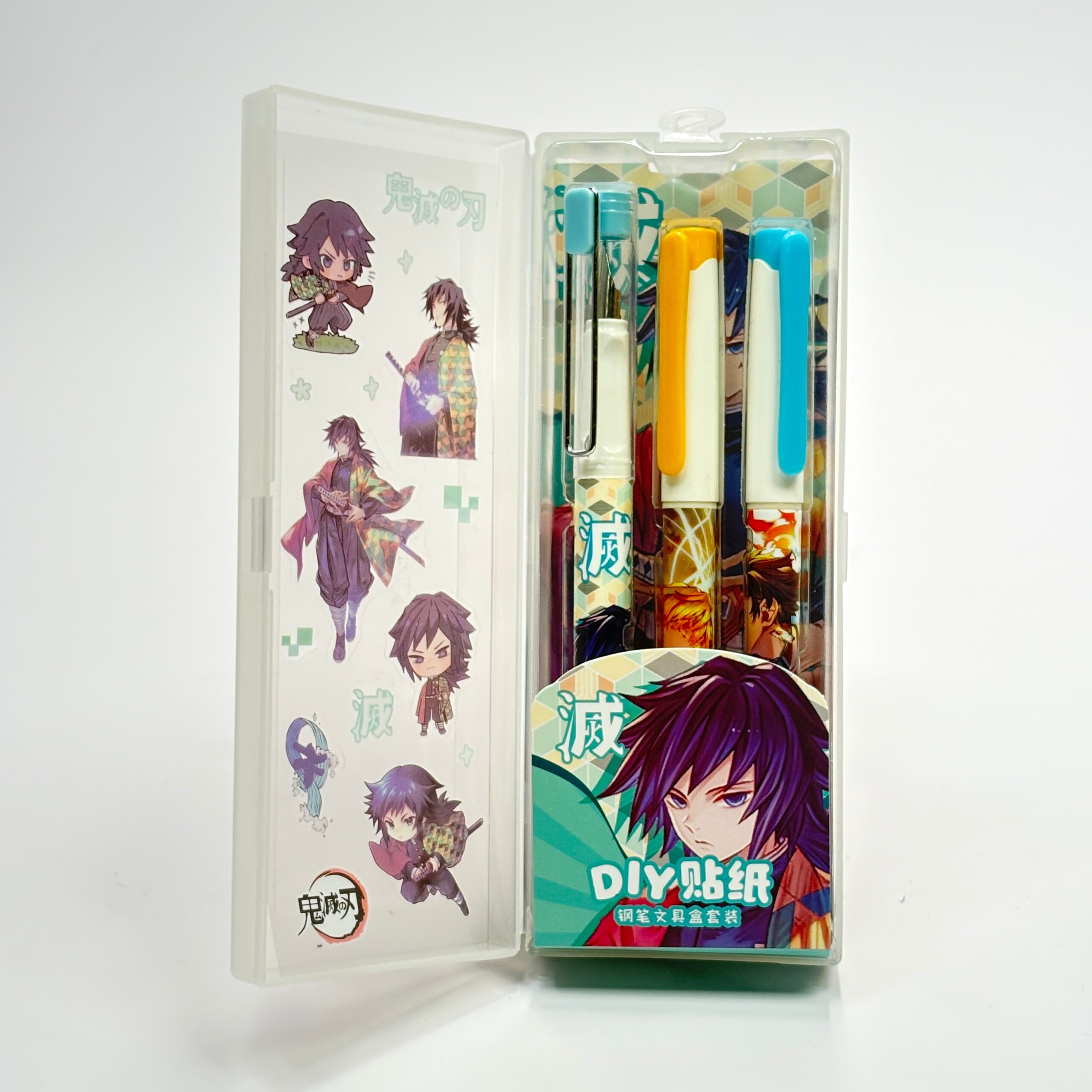 3 in 1 Demon Slayer Fountain Pen with Sticker Sheet