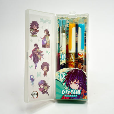 3 in 1 Demon Slayer Fountain Pen with Sticker Sheet