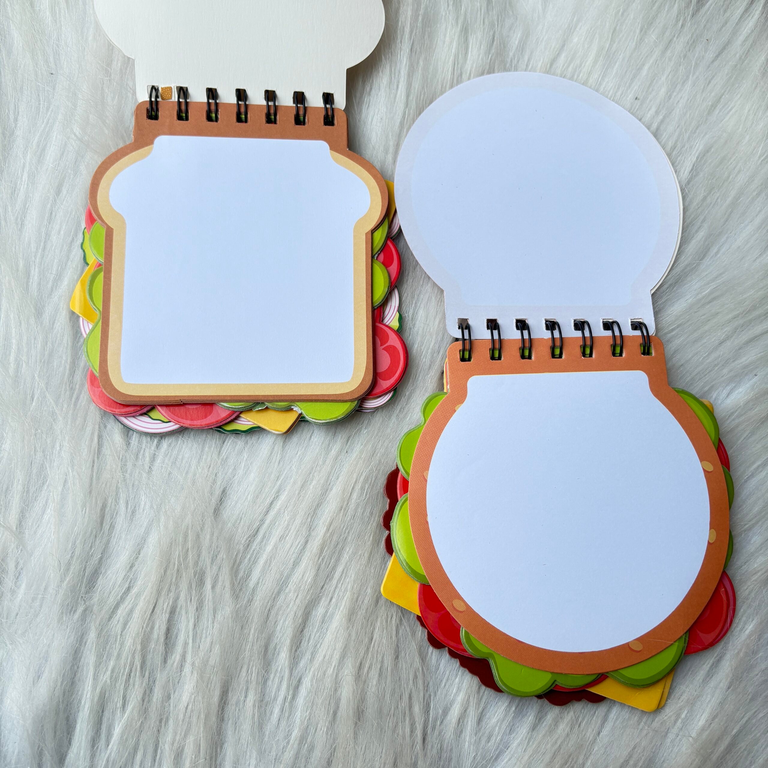 Burger and sandwich notepads