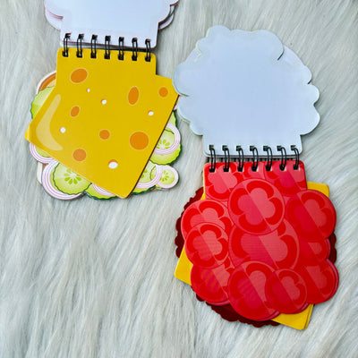 Burger and sandwich notepads