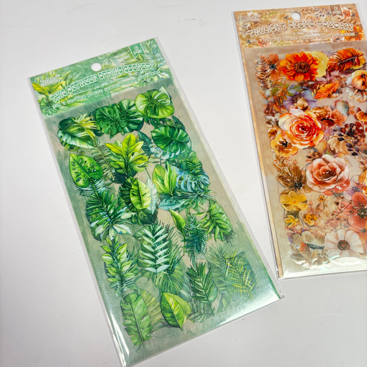 Flower stickers set of 6 sheets