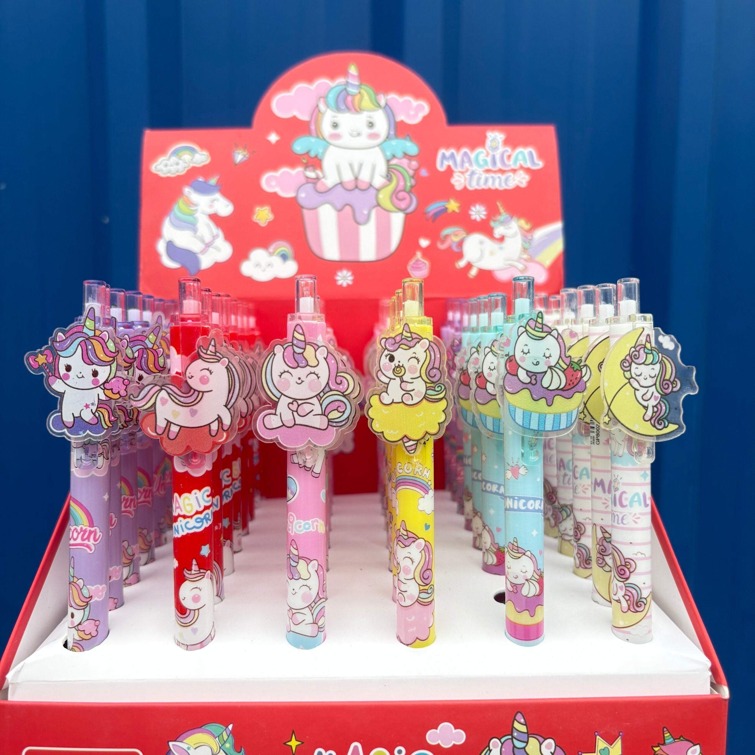 Unicorn theme click type pen set of two
