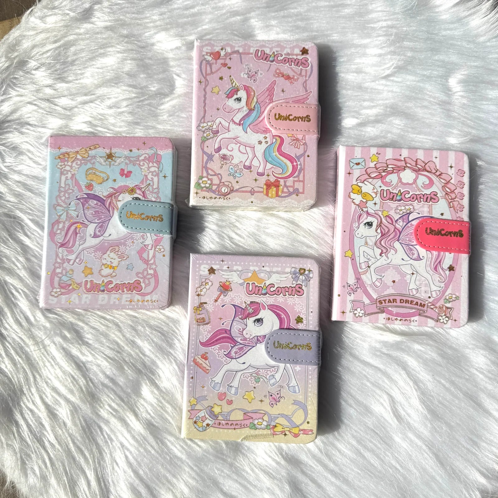 Cute unicorn glittery journal