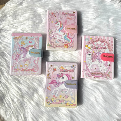 Cute unicorn glittery journal