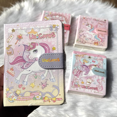 Cute unicorn glittery journal
