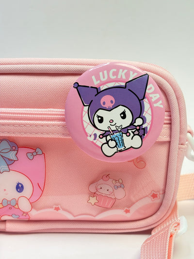Kuromi badge pouch