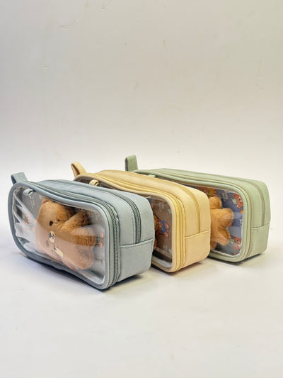 Teddy plush toy pouch
