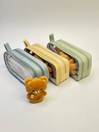 Teddy plush toy pouch